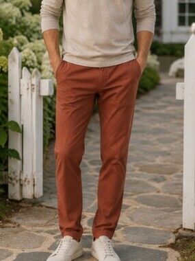 Vuori Aim Pant Athletic Slim Fit 30" Sedona Brown NWOT
